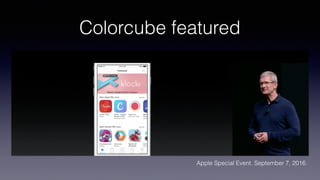 Colorcube featured
Apple Special Event. September 7, 2016.
 