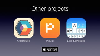 Other projects
Colorcube Pixure Leet Keyboard
 