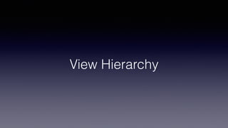 View Hierarchy
 