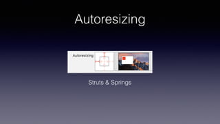 Autoresizing
Struts & Springs
 