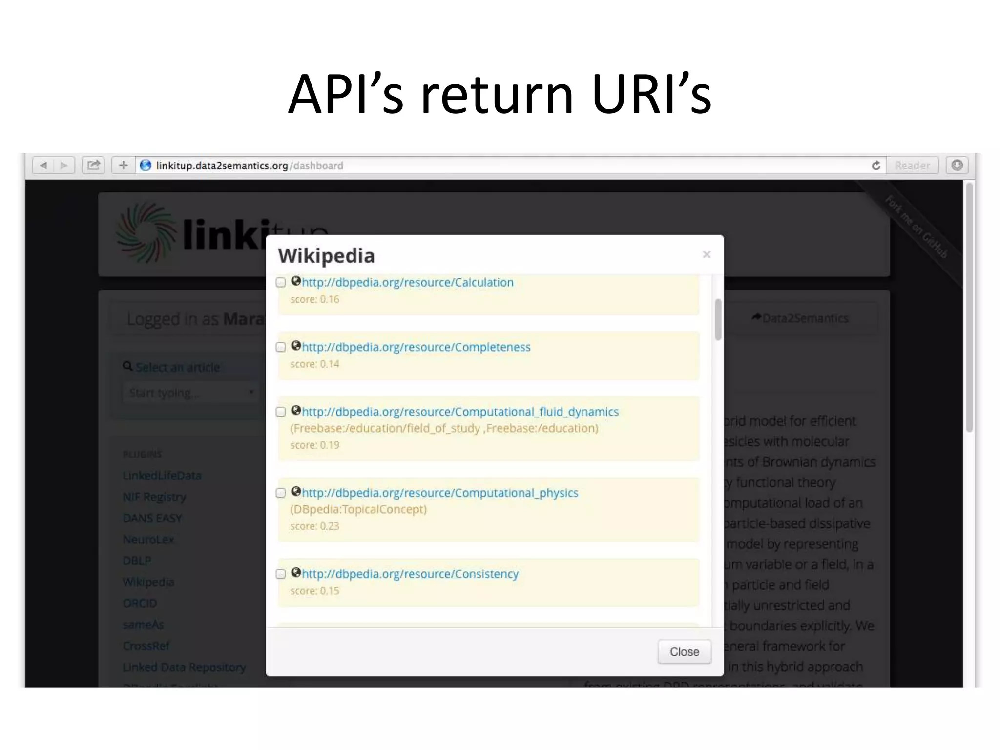 API’s return URI’s