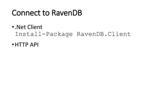 Einführung in RavenDB