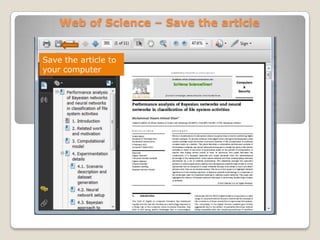 Web of Science – Save the article
Save the article to
your computer

 