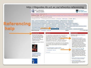 http://libguides.lib.uct.ac.za/refworks-referencing

Referencing
help

 