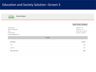 Education and Society Solution –Screen 3
 