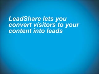 With SlideShare Business
 You can have it all: Connect with users by
 sharing content but pay for performance, like
 with ...