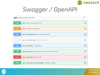 @spring_io
#springio17
Swagger / OpenAPI
 