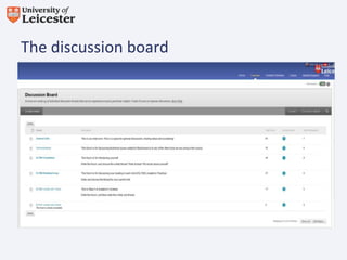 The discussion board

 