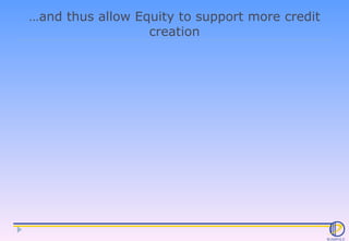 … and thus allow Equity to support more credit creation 