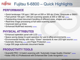 Introducing the Fujitsu fi-6800 Mid-Volume Production Scanner