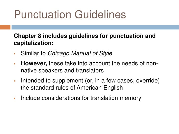 english style guide Chapter 18: british versus american english the purpose of the writing style guide is to provide style consistency in all eia content. english style guide Chapter 18: british versus american english the purpose of the writing style guide is to provide style consistency in all eia content.