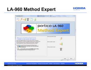 LA-960 Method Expert 
© 2014 HORIBA, Ltd. All rights reserved. 
 