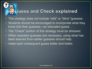 Introducing the maths toolbox to students | PPTX