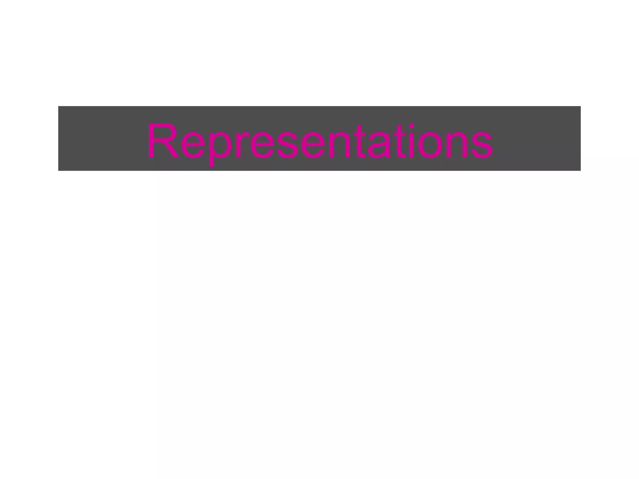 Representations

 