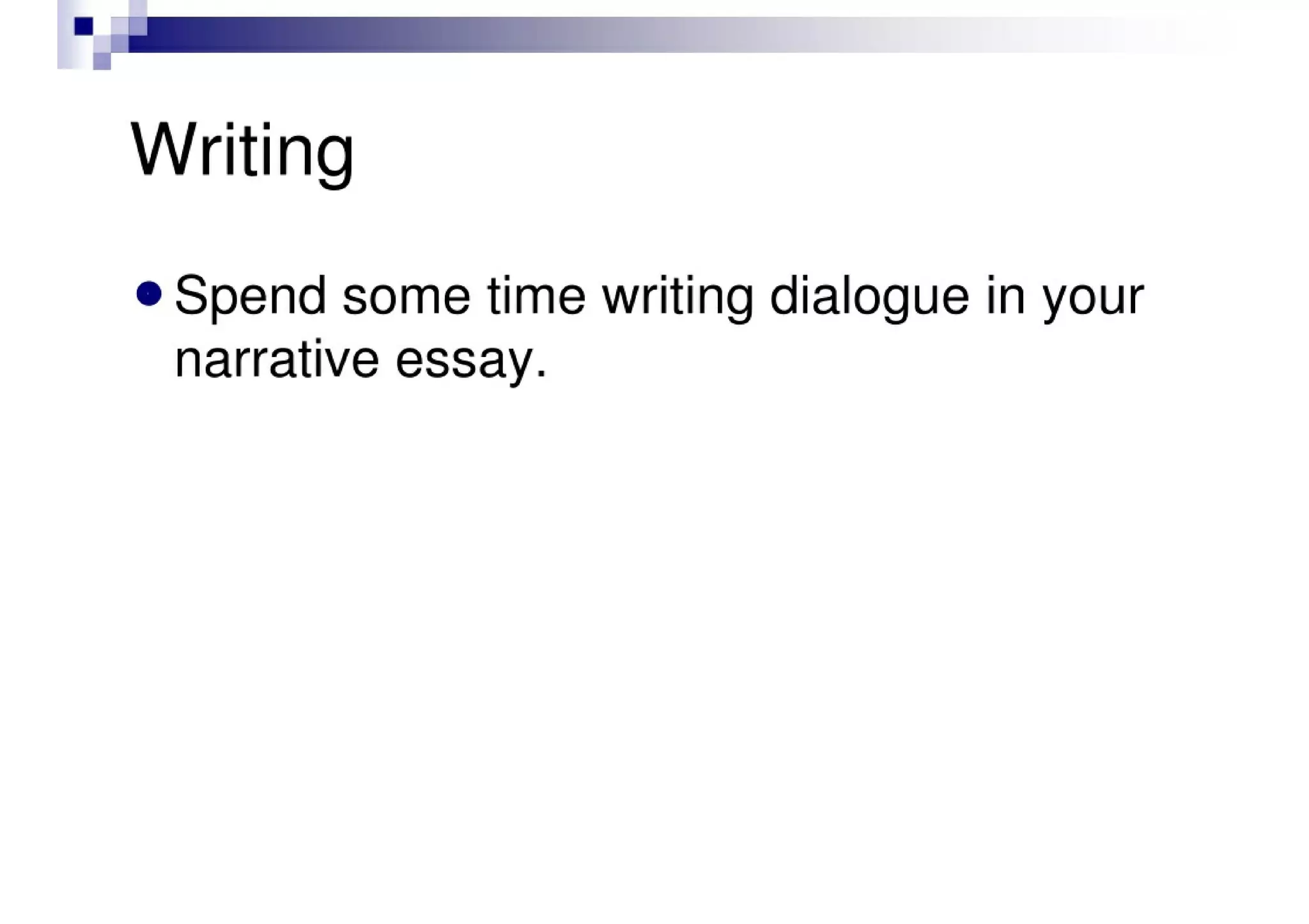 Introducing The Narrative Essay