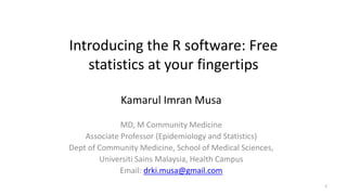 Introducing The R Software | PPTX