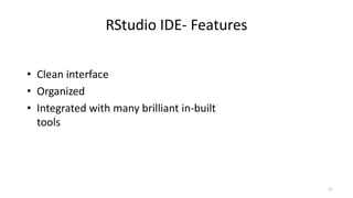 Introducing The R Software | PPTX