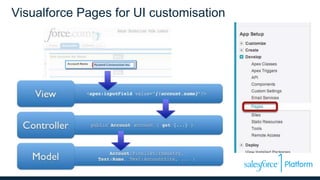 Visualforce Pages for UI customisation
 