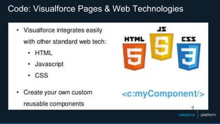 Code: Visualforce Pages & Web Technologies
 