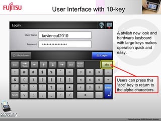 User Interface with 10-key A stylish new look and hardware keyboard with large keys makes operation quick and  easy. Users can press this “ abc” key to return to  the alpha characters. kevinneal 2010 **************** 