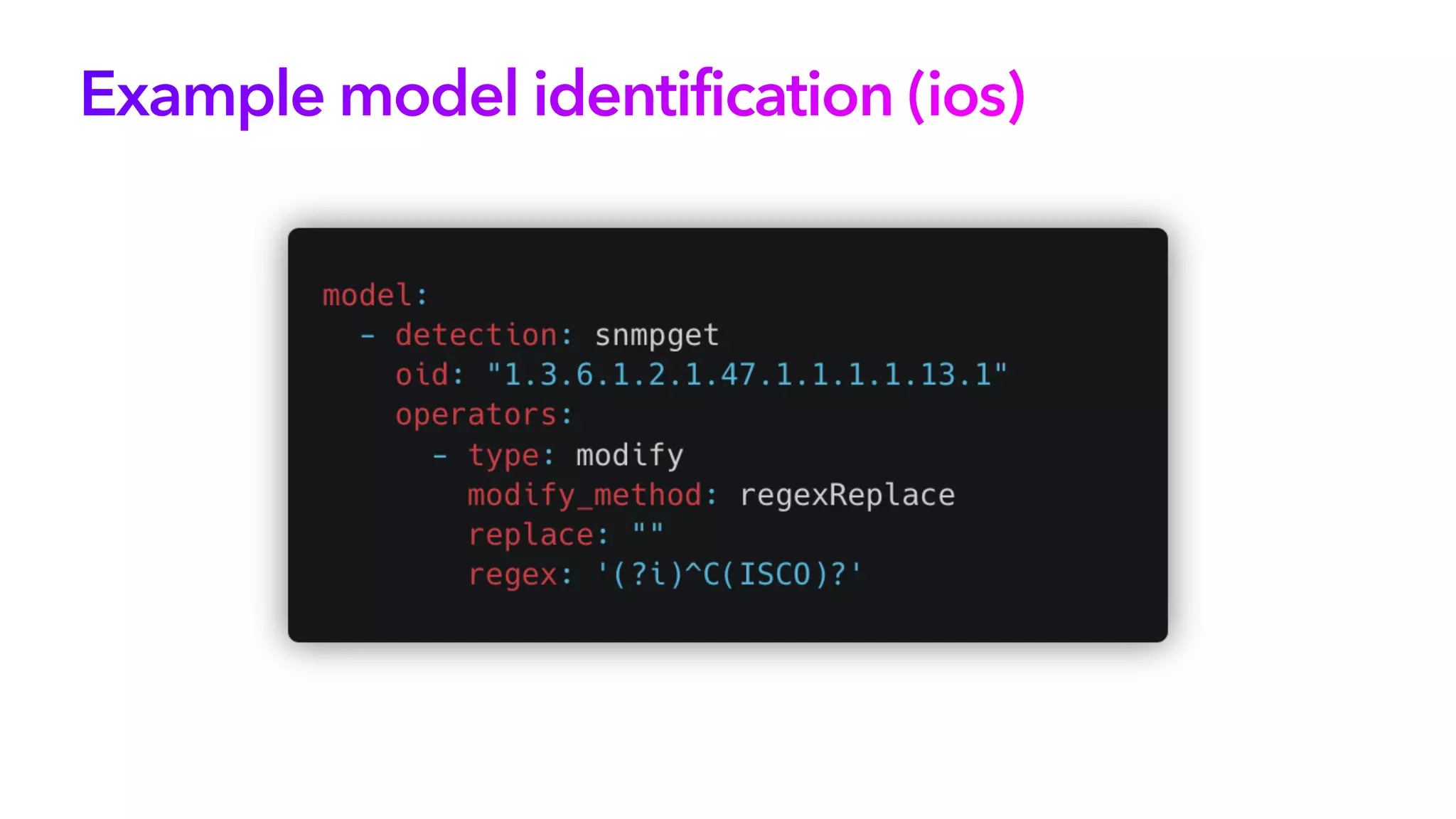 Example model identification (ios)
 