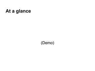At a glance 
(Demo) 
 
