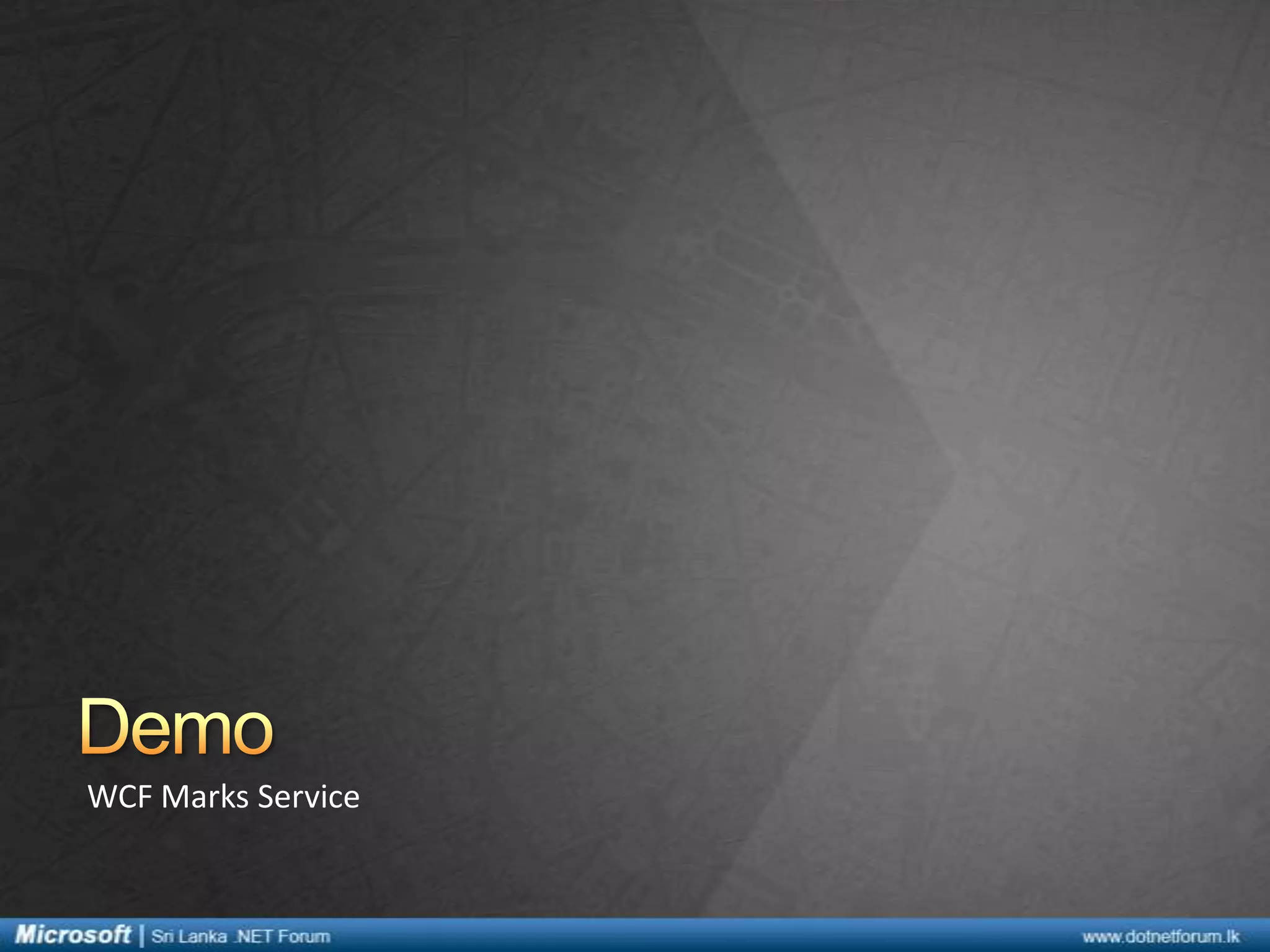 WCF Marks Service