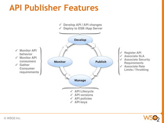 API Publisher Features
 