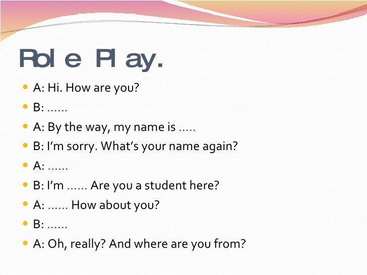 Introducing Yourself