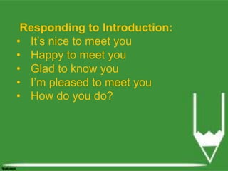 Happy Introduction Introducing yourself | PPTX