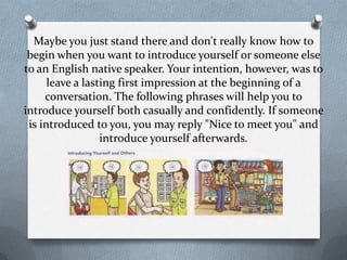 Introducing yourself and others | PPTX