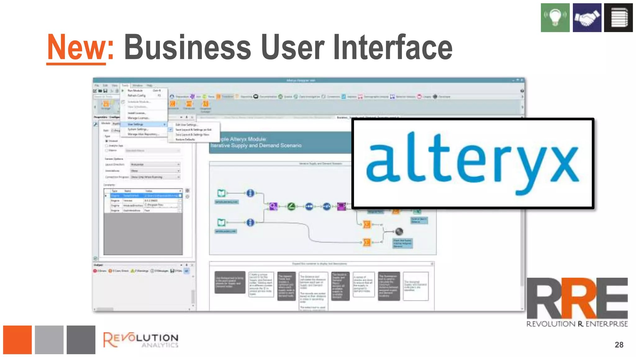 New: Business User Interface

28

 