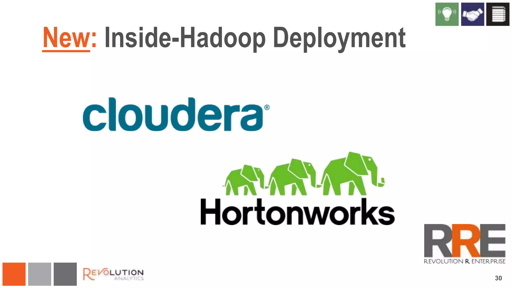 New: Inside-Hadoop Deployment

30

 