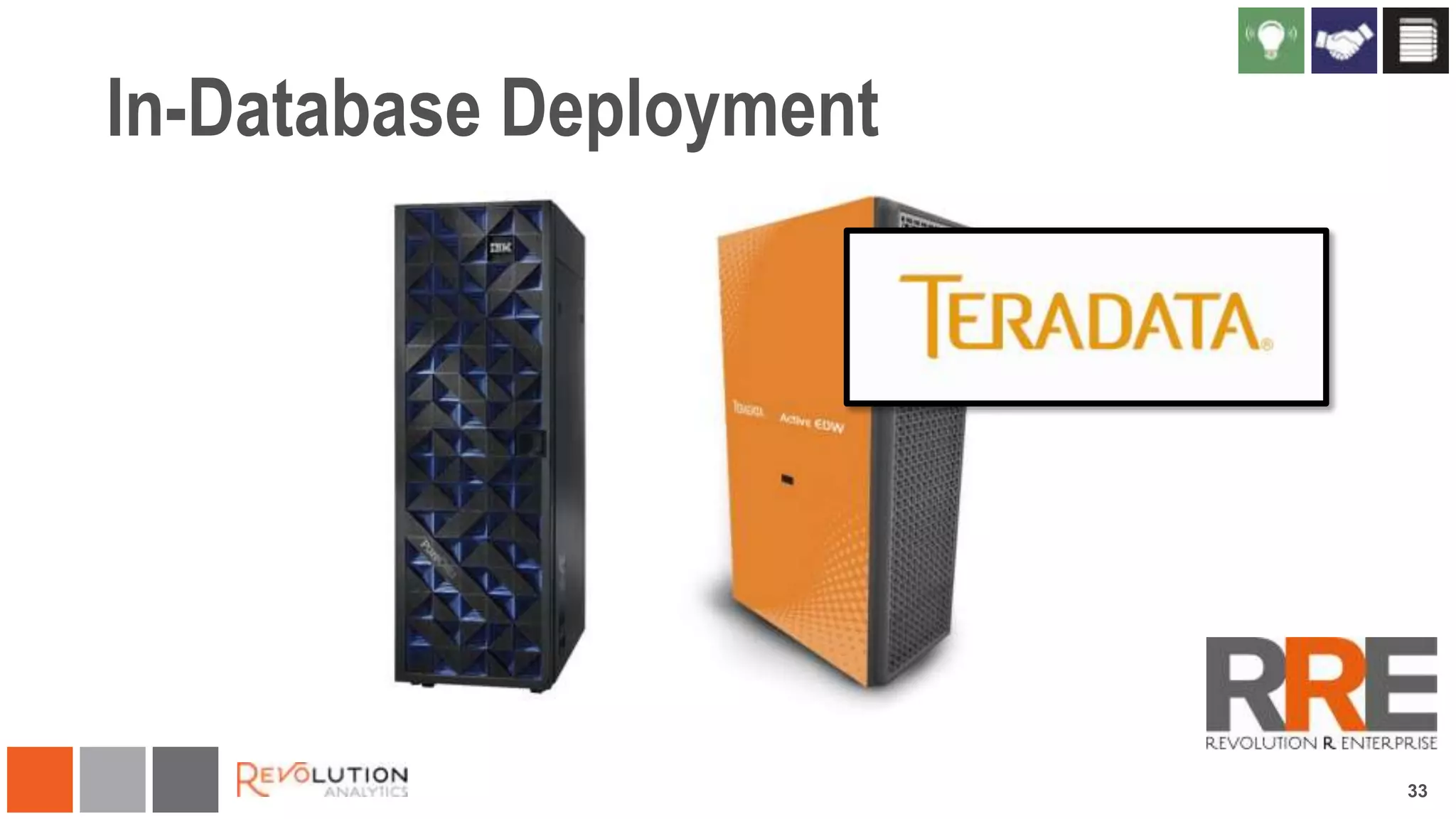 In-Database Deployment

33

 