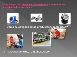 ¿Cómo se obtienen estos productos tecnológicos?
A TRAVÉS DEL «PROYECTO TECNOLOGICO»
 