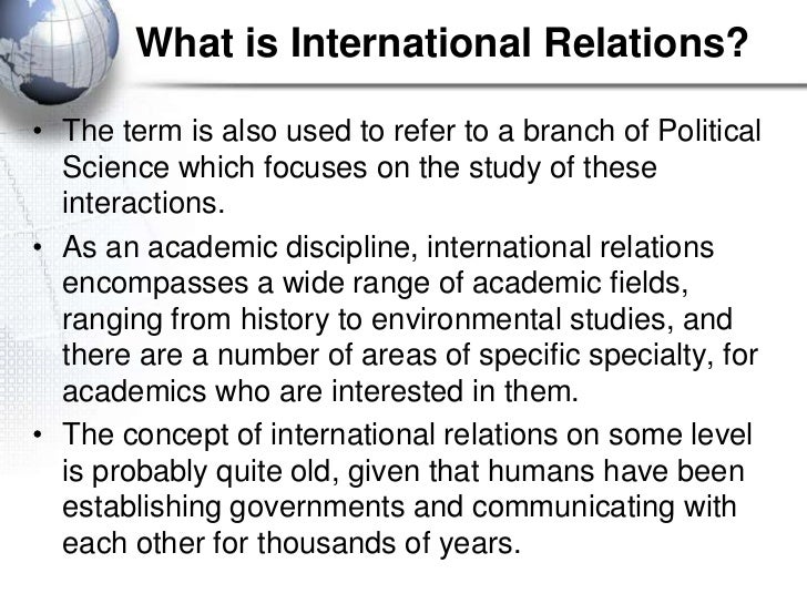 introduciton to international relation what is international relations