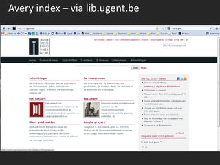 Avery index – via lib.ugent.be
 