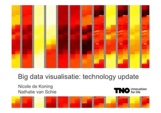 Big data visualisatie: technology update
Nicole de Koning
Nathalie van Schie
 