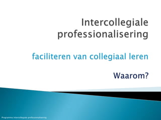 Programma intercollegiale professionalisering
 