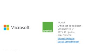 Wortell Website
Social Samenwerken
 