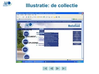 Illustratie: de collectie
DE COLLECTIE
SOORT DOCUMENT
PER OPLEIDING
 