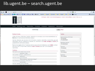 lib.ugent.be – search.ugent.be
 