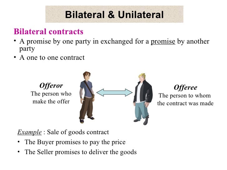 exle of unilateral contract introduction to contract exle of unilateral contract introduction to contract