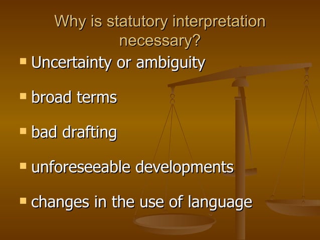 Introduction To Statutory Interpretation Introduction To Statutory Interpretation