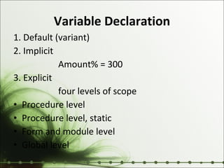 visual basic v6 introduction | PPT