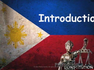 Introductio



© 2012 Charie Camilo. All rights reserved.
 