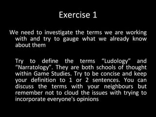 Narratology & Ludology | PPT