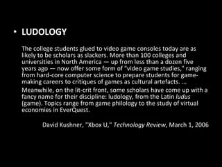 Narratology & Ludology | PPT