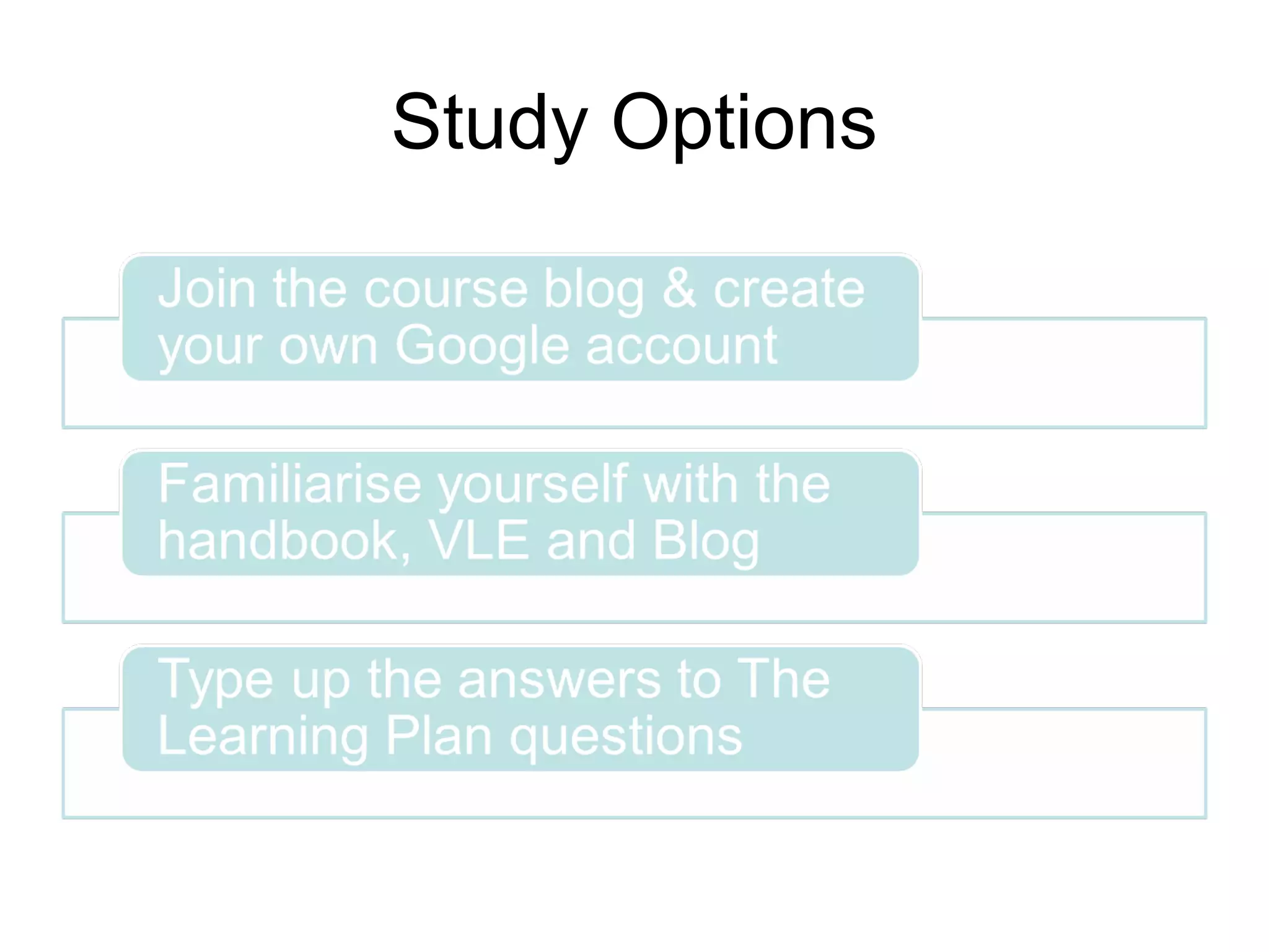 Study Options