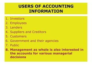 Introduction to accounts | PPT